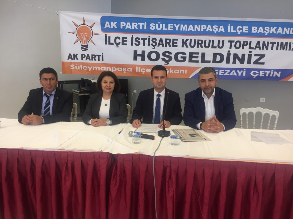 AK PARTİ SÜLEYMANPAŞA İLÇE İSTİŞARE KURULU TOPLANDI