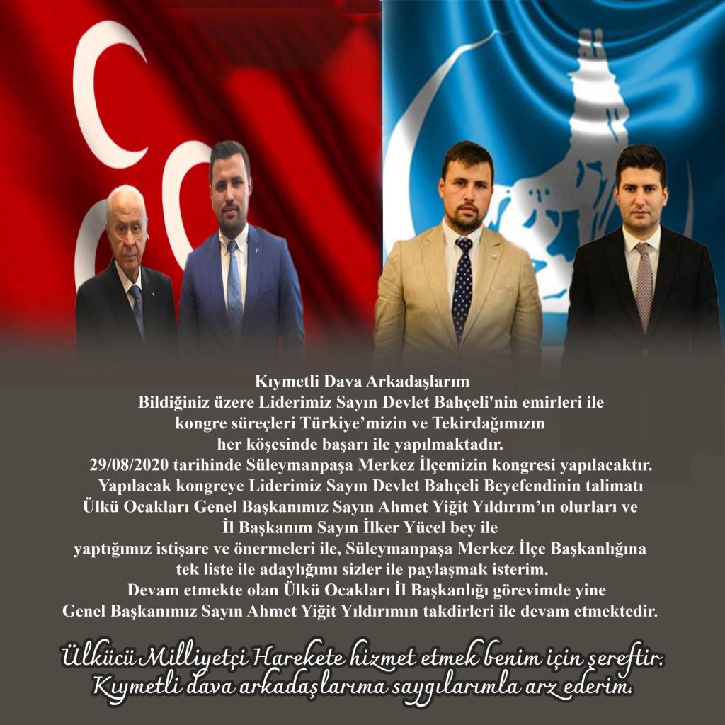 MHP SÜLEYMANPAŞA’DA KONGRE HEYECANI
