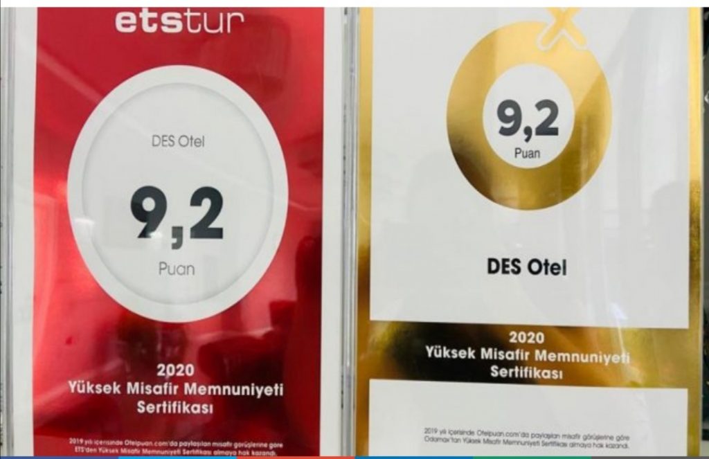 DES OTEL ÖDÜLE DOYMUYOR
