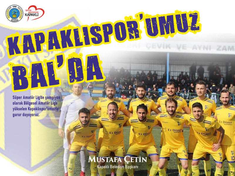 BAŞKAN ÇETİN KAPAKLISPOR’U TEBRİK ETTİ