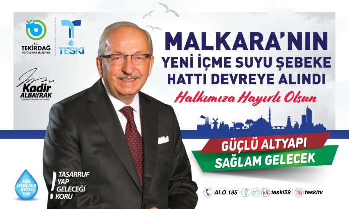 MALKARA’NIN YENİ İÇME SUYU ŞEBEKE HATTI DEVREYE ALINDI
