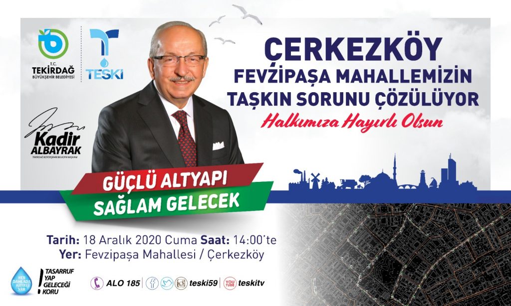 ÇERKEZKÖY’ÜN TAŞKIN SORUNU ÇÖZÜLÜYOR