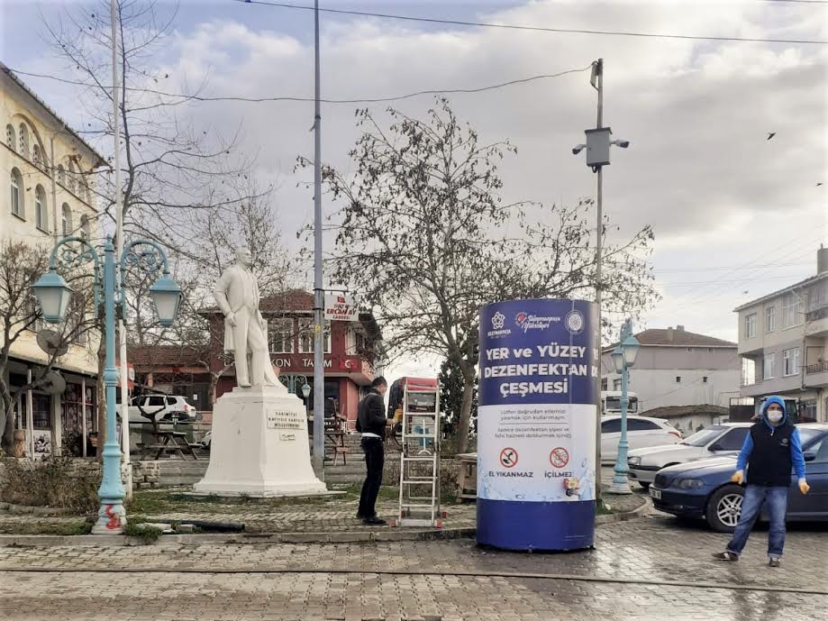 S.PAŞA BLD.NDEN ÜÇ İLÇEYE DEZENFEKTAN ÇEŞMESİ