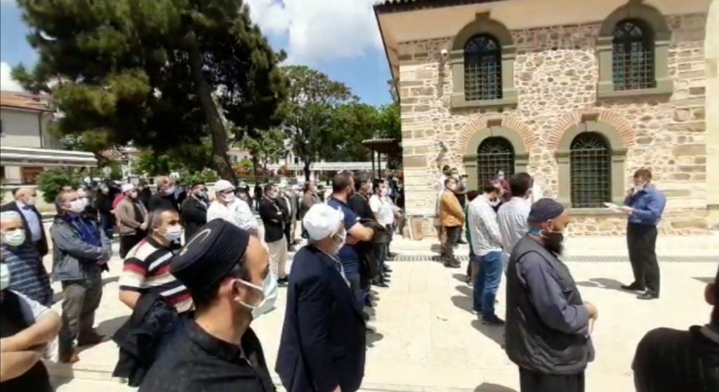 TEKİRDAĞ’DA FİLİSTİNLİ KARDEŞLERİMİZ İÇİN GIYABİ CENAZE NAMAZI KILINDI