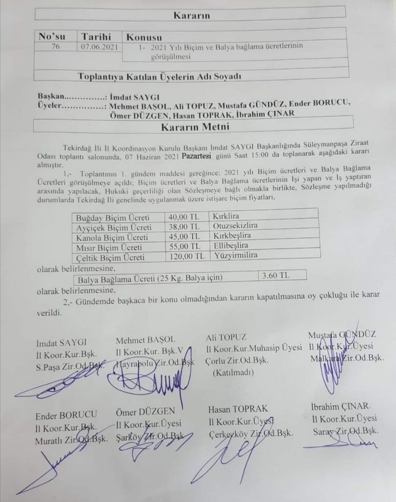 ZİRAAT ODALARI İL KOORDİNASYON KURULU TOPLANDI