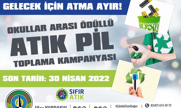 MALKARA BELEDİYESİNDEN ÖDÜLLÜ ATIK PİL TOPLAMA KAMPANYASI
