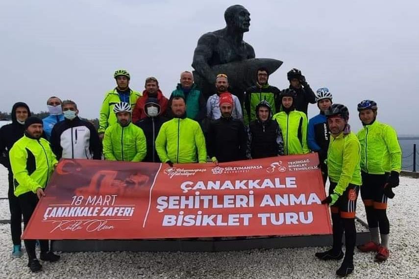 ÇANAKKALE, TEKİRDAĞ’DAN BAŞLAR BİSİKLET TURU SONA ERDİ
