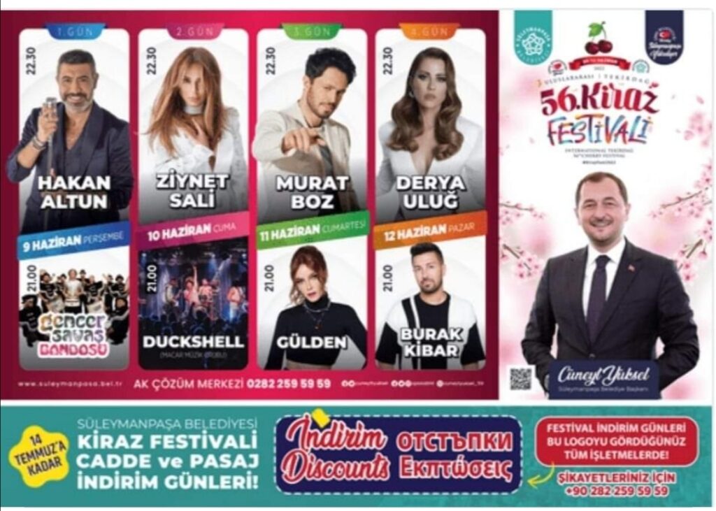 TEKİRDAĞ KİRAZ FESTİVALİNE HAZIR