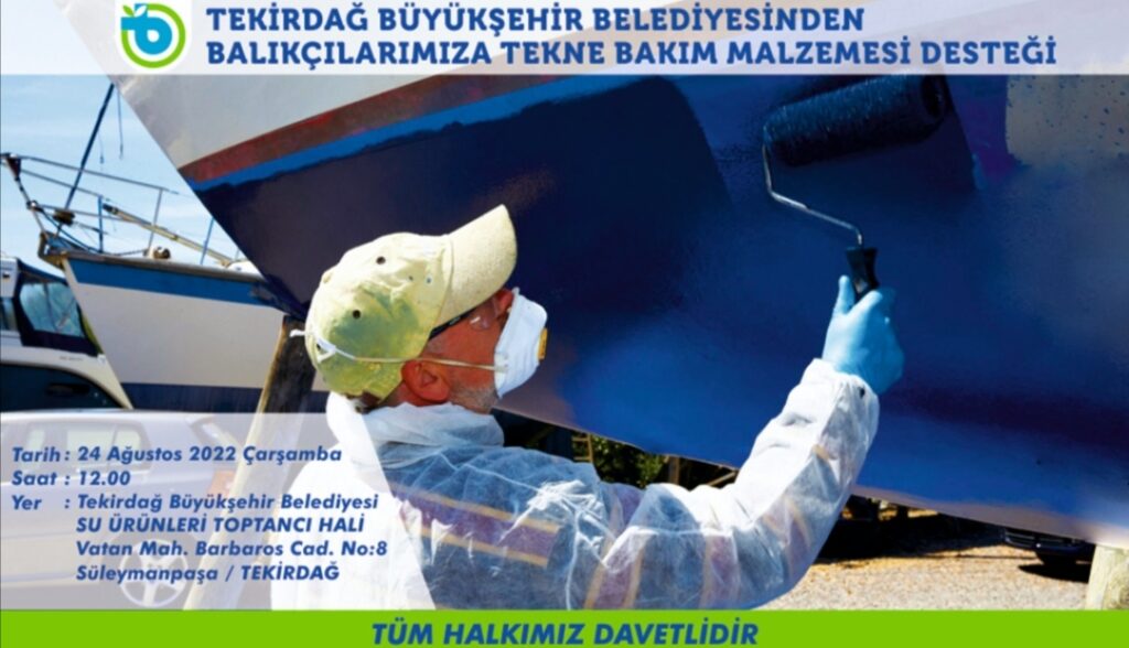 BÜYÜKŞEHİR’DEN BALIKÇILARA MALZEME DESTEĞİ