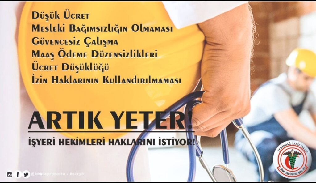 İŞYERİ HEKİMLERİ HAKLARINI İSTİYOR