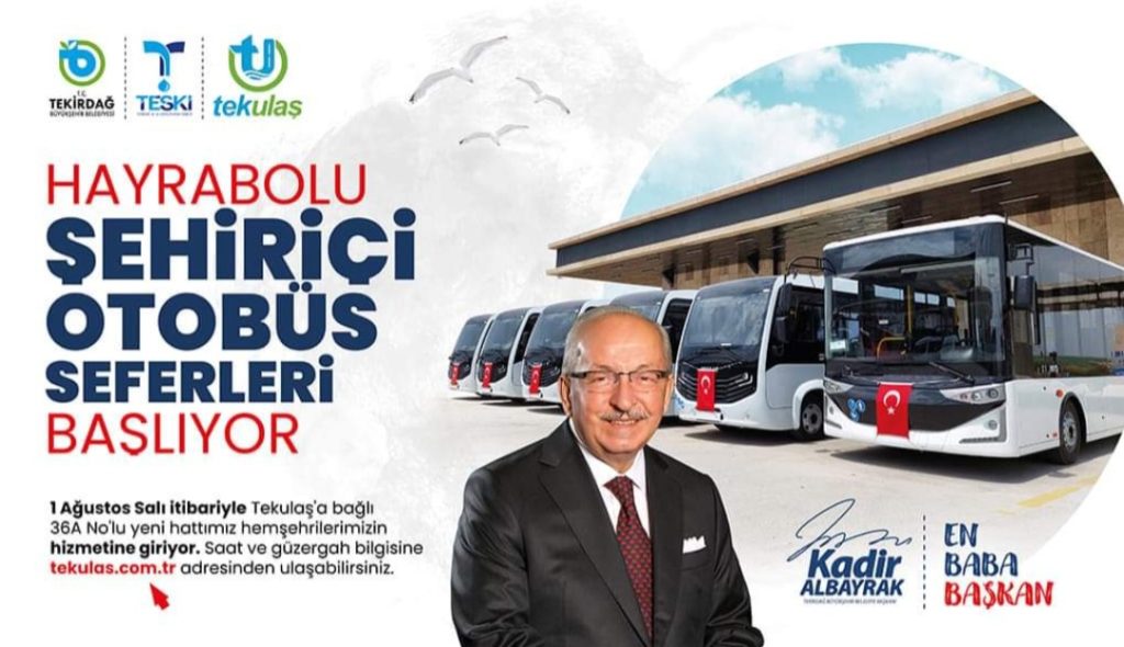 TEKULAŞ HAYRABOLU’DA ŞEHİRİÇİ SEFERLERE BAŞLIYOR