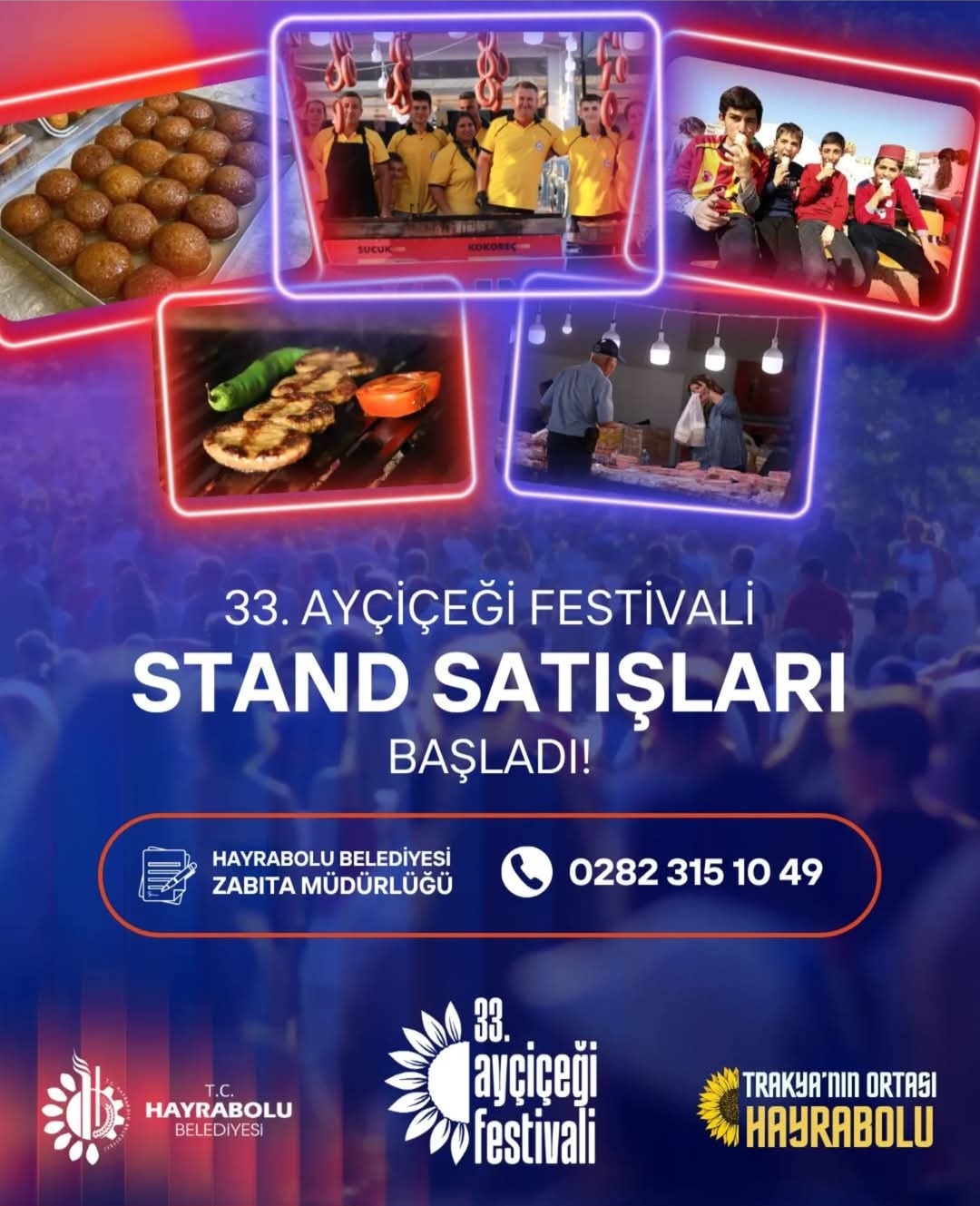 HAYRABOLU AYÇİÇEĞİ FESTİVALİ STAND SATIŞLARI BAŞLADI